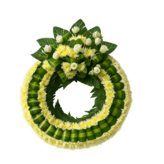 luz esperanza corona de flores